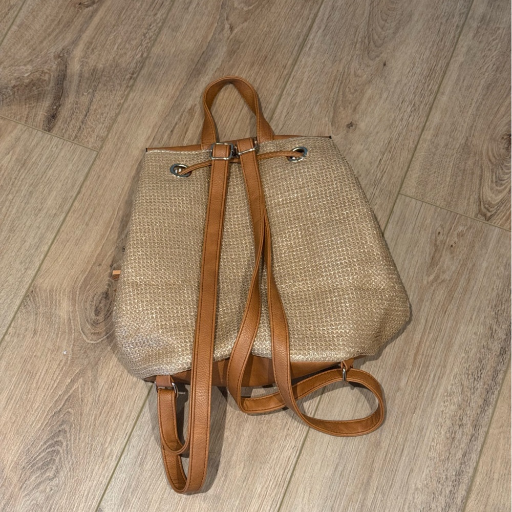 Brown‎ and Tan Woven Backpack - Picture 3 of 5